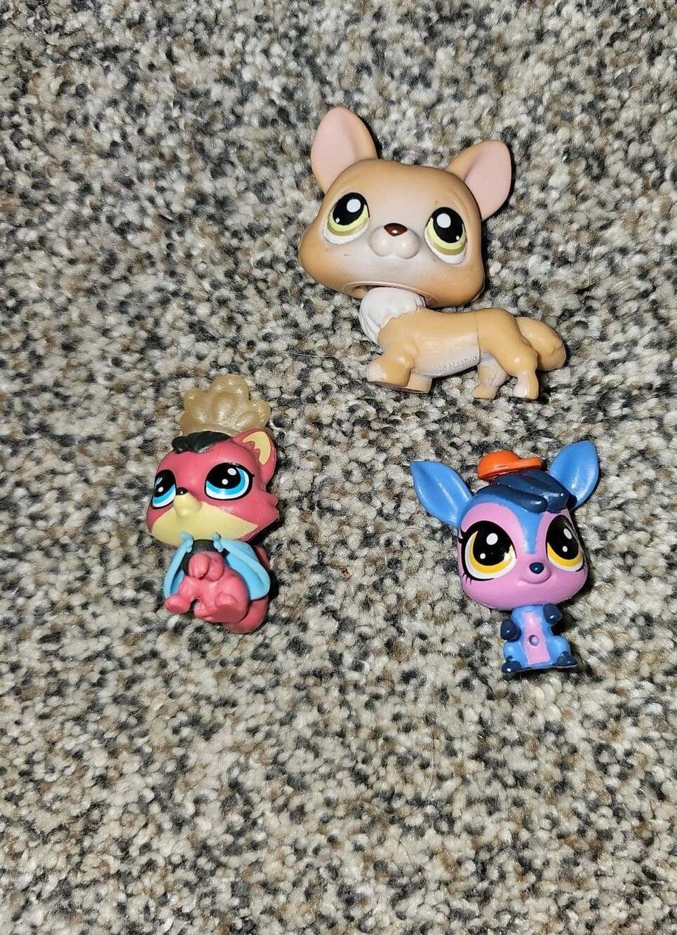 Hasbro Littlest Pet Shop Lot Of 3 Mini Figures